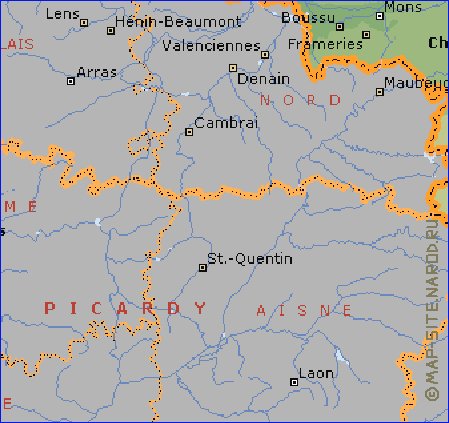 Administratives carte de Belgique en anglais