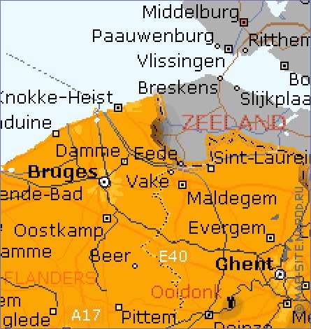 Administratives carte de Belgique