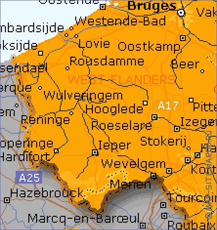 Administratives carte de Belgique