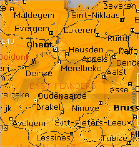 Administratives carte de Belgique