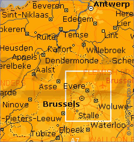 Administrativa mapa de Belgica