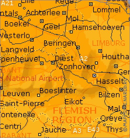 Administratives carte de Belgique