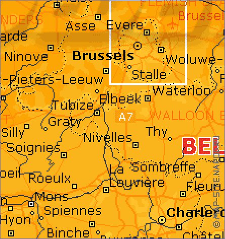 Administrativa mapa de Belgica