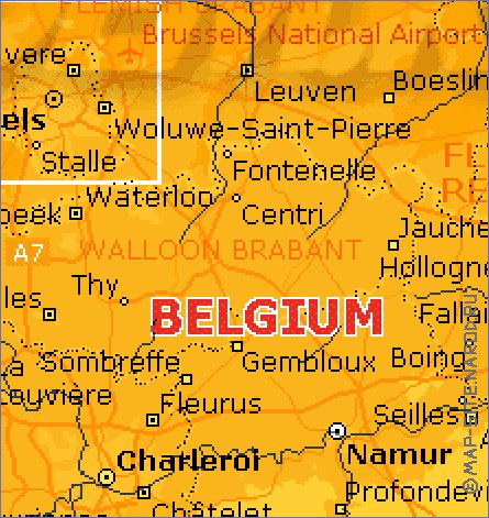 Administrativa mapa de Belgica