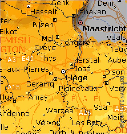 Administratives carte de Belgique