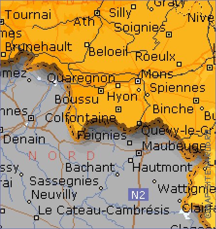 Administrativa mapa de Belgica