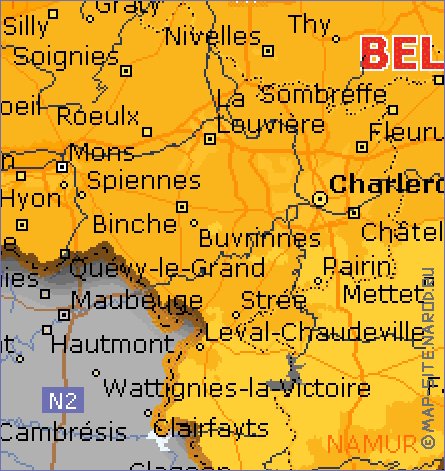 Administrativa mapa de Belgica