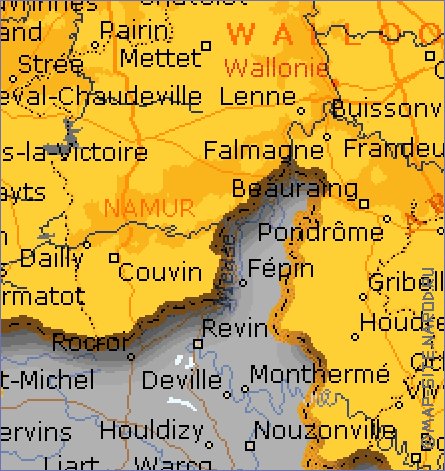 Administratives carte de Belgique