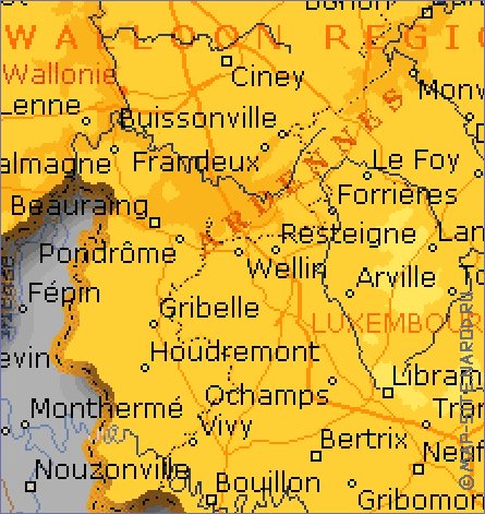 Administratives carte de Belgique