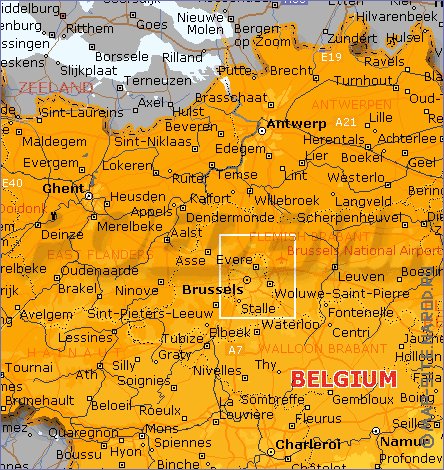 Administrativa mapa de Belgica