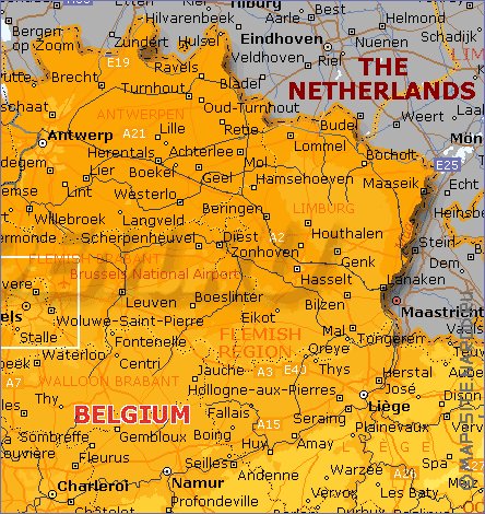 Administrativa mapa de Belgica