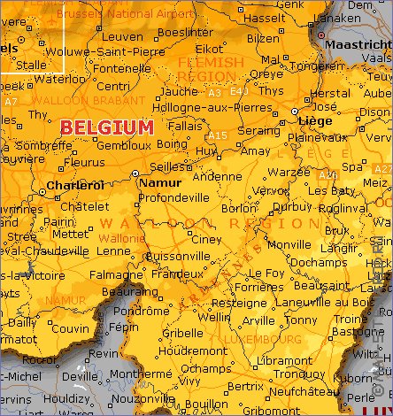 Administrativa mapa de Belgica