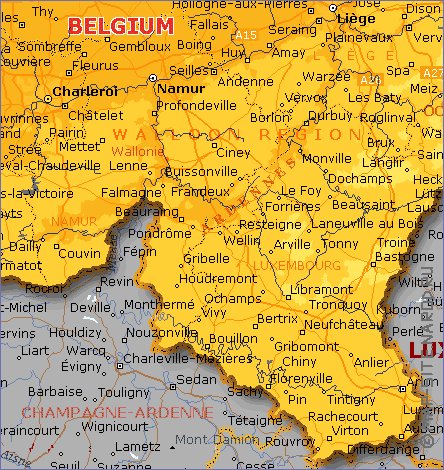 Administratives carte de Belgique