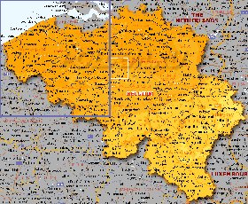 Administrativa mapa de Belgica