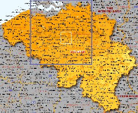 Administrativa mapa de Belgica