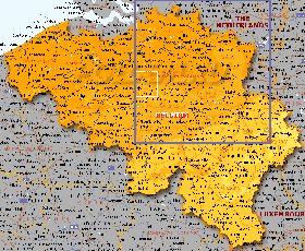 Administrativa mapa de Belgica