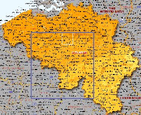 Administrativa mapa de Belgica