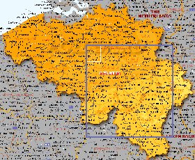 Administrativa mapa de Belgica