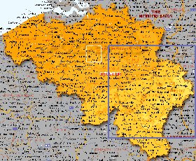 Administratives carte de Belgique