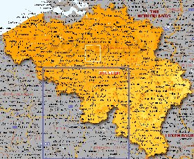 Administrativa mapa de Belgica