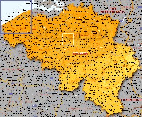 Administratives carte de Belgique