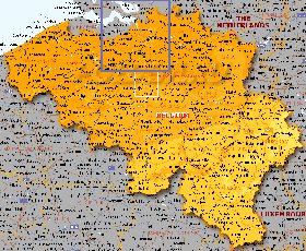 Administratives carte de Belgique