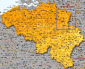 Administratives carte de Belgique