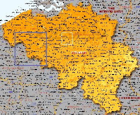 Administrativa mapa de Belgica