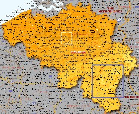 Administratives carte de Belgique