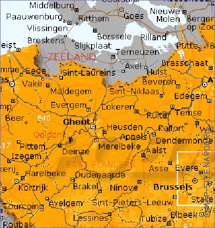 Administratives carte de Belgique