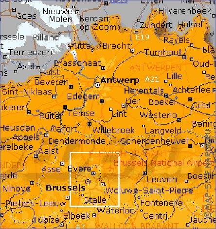 Administratives carte de Belgique