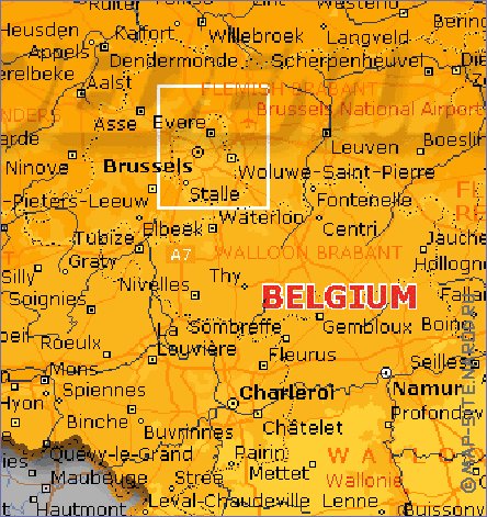 Administratives carte de Belgique