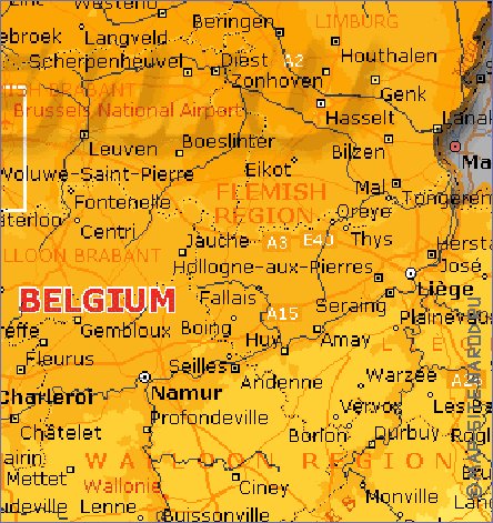 Administratives carte de Belgique