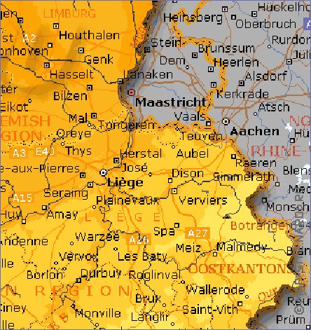 Administratives carte de Belgique