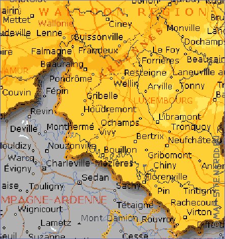 Administratives carte de Belgique