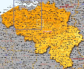 Administratives carte de Belgique