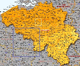 Administratives carte de Belgique