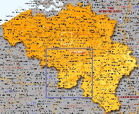 Administrativa mapa de Belgica