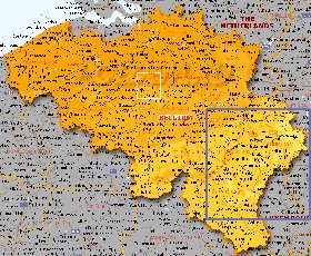 Administratives carte de Belgique