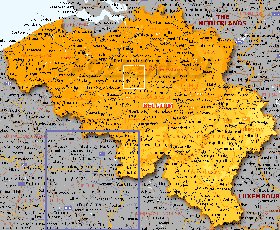 Administratives carte de Belgique