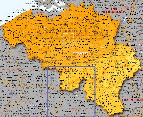 Administrativa mapa de Belgica