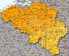 Administratives carte de Belgique