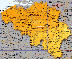 Administrativa mapa de Belgica