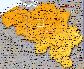 Administrativa mapa de Belgica