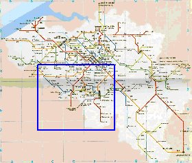 mapa de de estradas Belgica