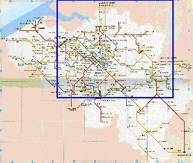 mapa de de estradas Belgica