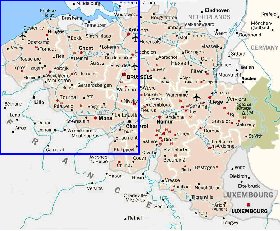 carte de Belgique en anglais