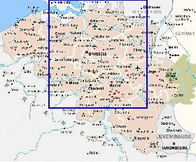 carte de Belgique en anglais