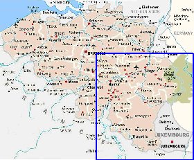 carte de Belgique en anglais