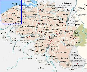 carte de Belgique en anglais